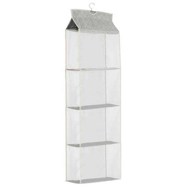 Billuyoard Organizador colgante de bolso, organizador de armario colgante, bolsa colgante de almacenamiento, organizador de bolso para armario Almacenamiento y organización del hogar Beige 4 capas Billuyoard HA001605-06
