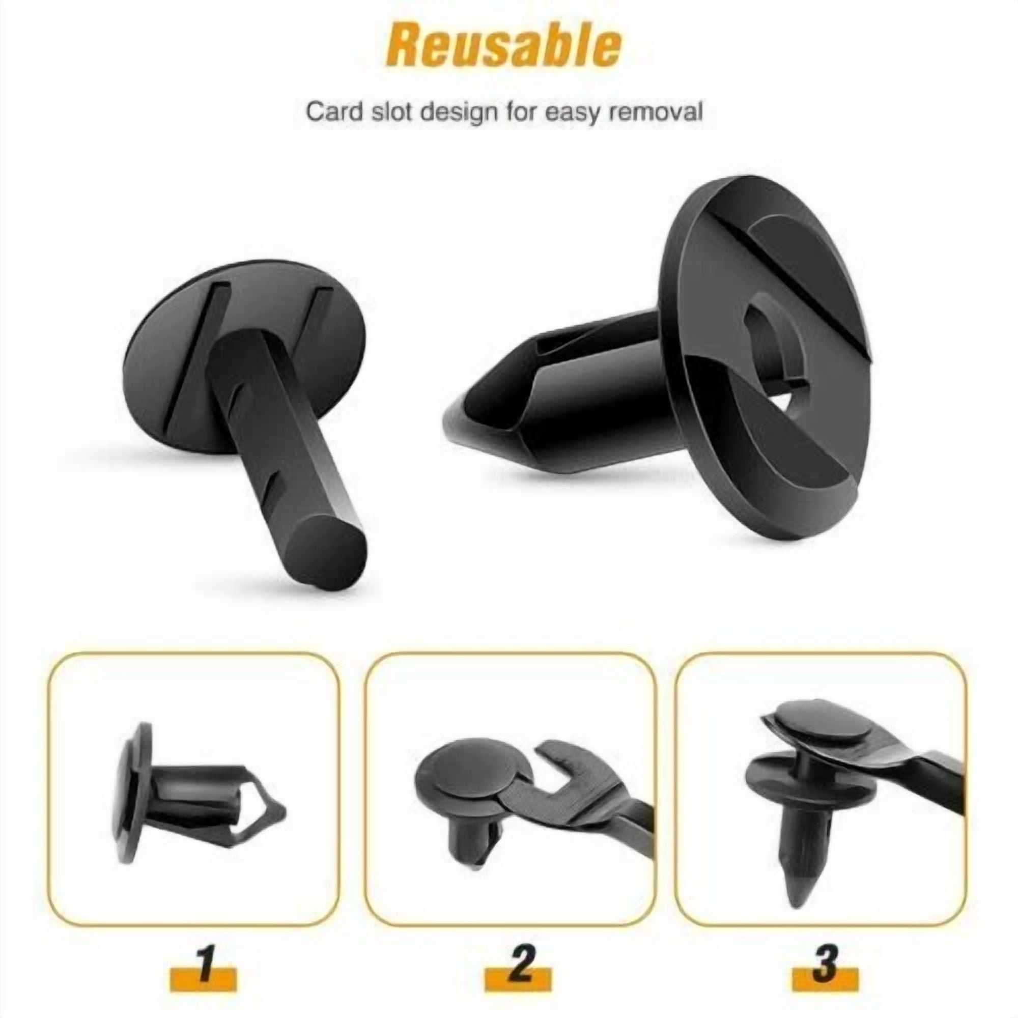 PRIME- 40Pcs Car Body Bumper Rivet Retainer Molding Push Pin Clips Trim Accessories