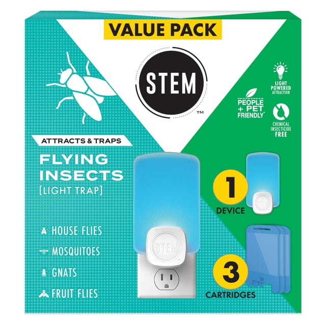 Trampa para insectos STEM para interiores, control de plagas de moscas y mosquitos de la fruta