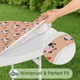 thumbnail image 5 of Beige Cow Heart Pattern Round Fitted Tablecloth with Elastic Edge,Dining Table Cover Waterproof,Outdoor Round Tablecloth for Camping,Dining,Indoor and Outdoor, 5 of 7