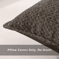 thumbnail image 5 of JIATER Pack of 2 Throw Pillow Covers Chenille Decorative Couch Pillow Covers,18x18,Coffee, 5 of 6