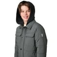 thumbnail image 3 of Free Country Boys' Trail Puffer Hoodie Shacket Evergreen XL, 3 of 4