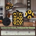 thumbnail image 3 of 2 Pcs Pot Holders with Pocket Cotton Pot Holder Oven Mitts for Kitchen Baking Cooking,Yellow Sunflowers On A Black Background, 3 of 5