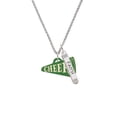 thumbnail image 2 of Delight Jewelry Acrylic 1.25" Green Cheer Megaphone Silvertone Believe Faith Prayer Hope Bar Charm Necklace, 23", 2 of 4