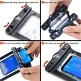 thumbnail image 6 of Waterproof Phone Pouch with Lanyard, [2 Pack] Cell Phone Underwater Dry Bag Case for iPhone 14 13 12 11 Pro Max XS XR 8 7, Samsung Galaxy S23 Ultra S22 S21+ S20 S10 A03S A14 A54 5G A32 A42 A52-Black, 6 of 8