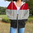 thumbnail image 2 of SELONE Hoodies for Women Full Zip Up Pullover Sweatshirts with Pockets Long Sleeved Rainbow Print Tops Loose Outwear, 2 of 5