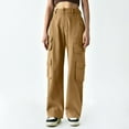 Youmylove Womens High Waisted Pants Parachute Pants Baggy Cargo Pants