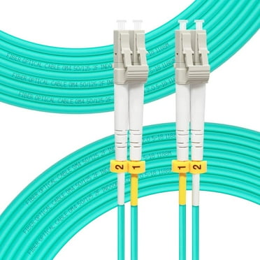 FLYPROFiber LC to LC OM4 Fiber Patch Cable 30M, Length Options: 0.2m-100m, Duplex 50/125um Multimode Fiber Optic Cables