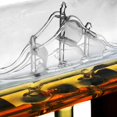 thumbnail image 4 of NutriChef Home Bar Glass Barrel Whiskey Carafe Alcohol Decanter Set (2 Pack), 4 of 9