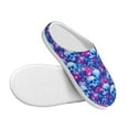 thumbnail image 3 of Yiaed blue Skull purple flower Print Slippers Fuzzy Warm Cozy Slippers Non Slip House Slippers For Indoor Outdoor Slippers House Slippers-13, 3 of 7