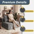 thumbnail image 6 of Homall Futon Sofa Bed Convertible Sleeper Chair Floor Couch with High Resilience Memory Foam Lazy Sofa for Living Room/Bedroom,Gray, 6 of 7