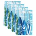 thumbnail image 2 of Blue Surfboard Kitchen Towels Set of 4, Summer Beach Tropical Coconut Tree Wooden Absorbent Dish Towels for Kitchen, Microfiber Hand Towel, Quick Drying Tea Towel for Cleaning Decorative Dishcloths, 2 of 7