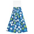 thumbnail image 7 of Yayeee Kitchen Hanging Hand Towels Set of 2 with Loop Bathroom Absorbent Tie Towel, Blue Dots, 7 of 7
