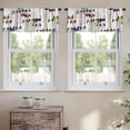 thumbnail image 2 of LALILO Kitchen Curtain Valance With Strokes And Splashes Rod Pocket Window Curtain 52"x 18" Set of 2, 2 of 5