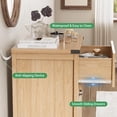 thumbnail image 5 of FANRAL 3 Drawer Modern Farmhouse Nightstand,Wooden Bedside Table with Storage,Sturdy End Table for Bedroom Living Room,Natural Oak Night Stand, 5 of 7