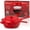 Red, variant on Granitestone ZUKA Ceramic Pan, 12 Inch Ceramic Deep Frying Pan Set with Steamer, Large Saute Pan with Lid, Everyday Skillet, Non Toxic Pans for Cooking, Nonstick, Induction Oven & Dishwasher Safe