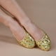 thumbnail image 2 of Zapatos de Danza de Vientre con lentejueas de Brillo Antideslizante para Niñas Oro Zulema  Zapatillas de danza del vientre, 2 of 5