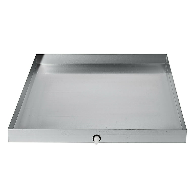 27 in. x 25 in. Galvanized Compact Front-Load Drain Pan with Anti Vibration  Pad