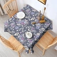 thumbnail image 2 of Pioneer Flower Floral Print Pattern Square Tablecloth,Waterproof Square Table Cover,Wipeable Spillproof Washable Table Cover for Home Kitchen Party Decor 60"x60"(152x152cm), 2 of 6