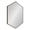 Walnut Brown, variant on Kate and Laurel Rhodes Modern Hexagon Wall Mirror, 24" x 36", Gold, Chic Geometric Wall Mirror