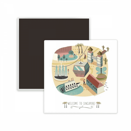 

Singapore Theme Park Cable Car Square Ceracs Fridge Magnet Keepsake Memento