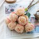 thumbnail image 1 of 7 Head Rose Simulation Flowers European-style Antique Burnt Edges Rose Living Room Table Decoration Wedding Bouquet, 1 of 8