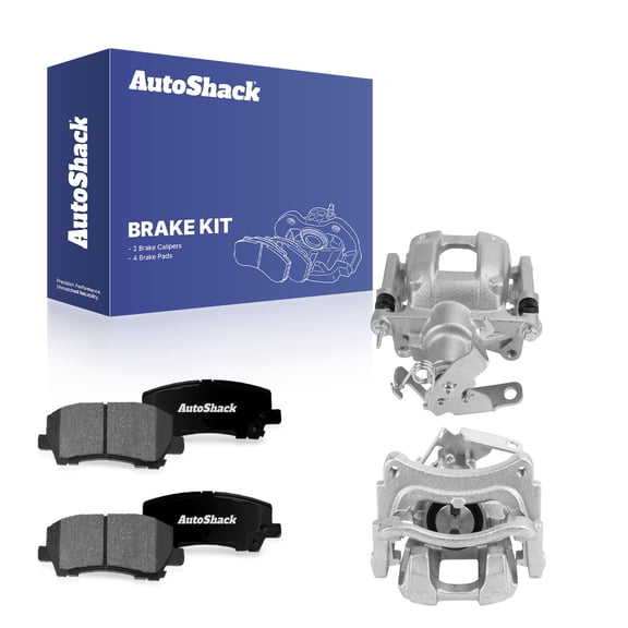 AutoShack Rear Brake Calipers   Premium Ceramic Brake Pads Replacement for 2015-2023 Ford Mustang 6-PC Kit