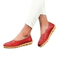 thumbnail image 2 of Women Shoes On Women Comfort Walking Flat Loafers Casual Shoes Driving Loafers Walking Shoes for Women Red 7.5, 2 of 4