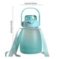thumbnail image 1 of Copa De Agua 1300ml Pajita Big Belly Cup Color degradado Vaso de plástico Cute Sports Kettle Verde Sywqhk Libre de BPA, 1 of 2