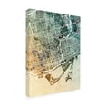thumbnail image 2 of Trademark Fine Art 'Toronto Street Map Teal Orange' Canvas Art by Michael Tompsett, 2 of 3