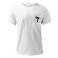 thumbnail image 3 of Caqnni Men's Short Sleeve Cotton Round Neck T-Shirts(White,XL), 3 of 4