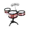 thumbnail image 1 of Juego de batería de jazz para niños pequeños, juego de batería para niños principiantes, juguetes de percusión, juguete de batería de simulación para , 3 tambor Hugo Tambor de simulación, 1 of 10