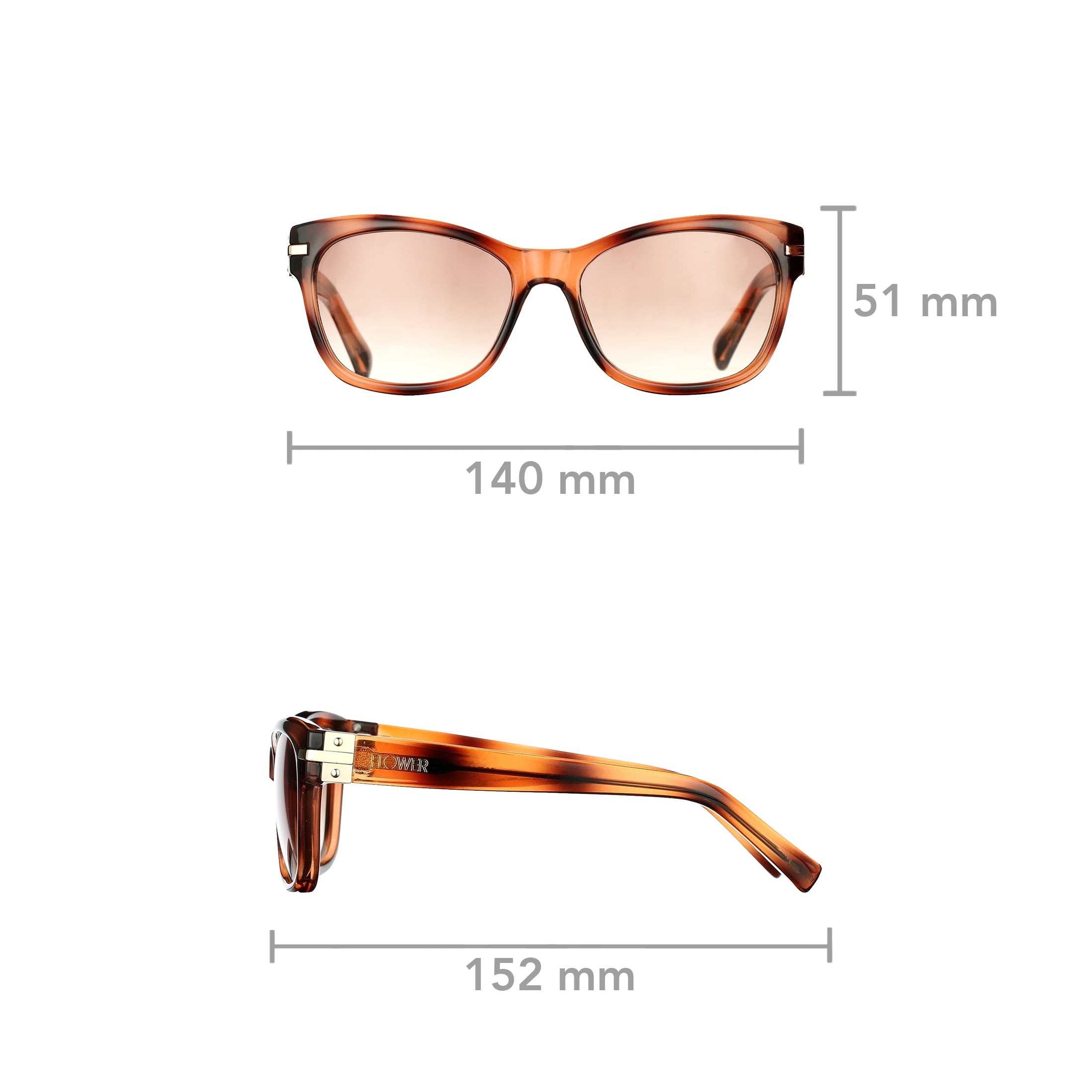FLOWER by Drew Barrymore Womens Sunglasses, Holly - FLR1002 Tortoise
