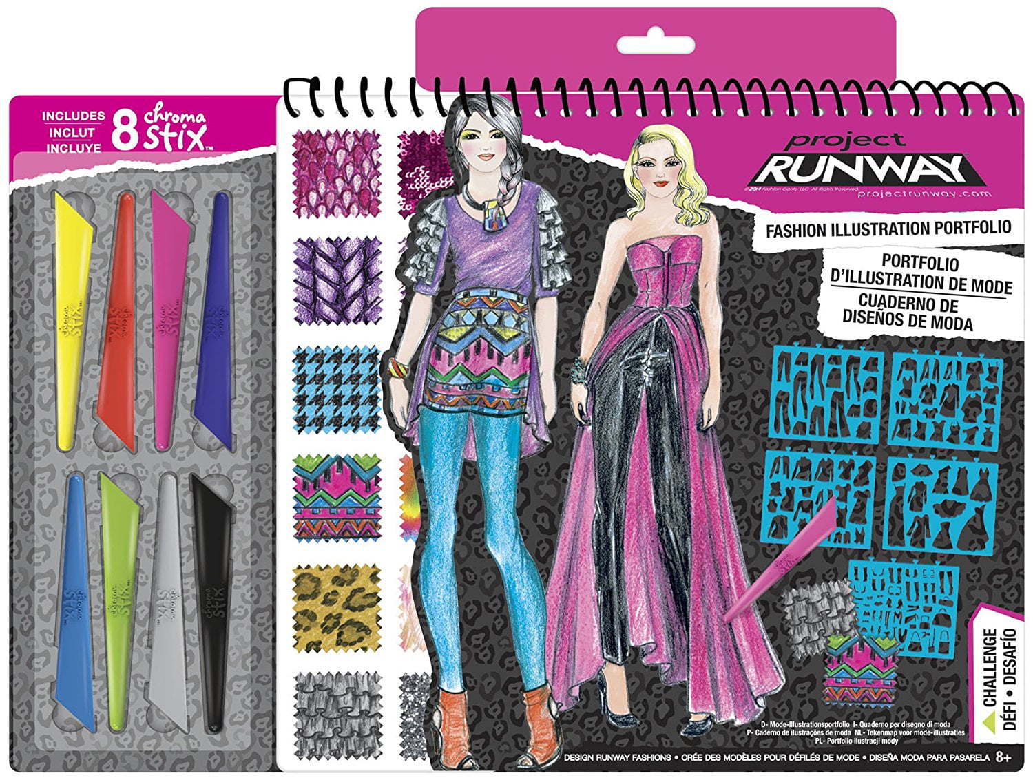 Fashion Angels Project Runway Fashion Illustration Portfolio with Chroma Stix Walmart.com