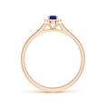 thumbnail image 2 of ANGARA Natural Prong-Set Oval Blue Sapphire Halo Ring in 14K Rose Gold for Women (Size-5x3mm) | September Birthstone, Birthday, Anniversary, Jewelry Gift for Women | Natural Blue Sapphire Ring, 2 of 8
