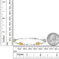 thumbnail image 2 of Gem Stone King 925 Sterling Silver Yellow Citrine and White Created Sapphire Tennis Bracelet for Women | 3.32 Cttw | Gemstone November Birthstone | Oval 7X5MM | 6 inch + 1 inch Extender, 2 of 3