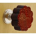 thumbnail image 2 of IBA Indianbeautifulart Boutons de Meubles Gravés Rouges, Lot de 10, 2 of 3