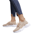 thumbnail image 5 of XIMIN Women's Adorable Butterfly Pattern Lace-Up Fashion Sneakers Lightweight Orthopedic Walking Shoes Lace-Up Breathable Mesh Anti-Slip Tennis Sneakers Casual & Comfortable Shoes, 5 of 8
