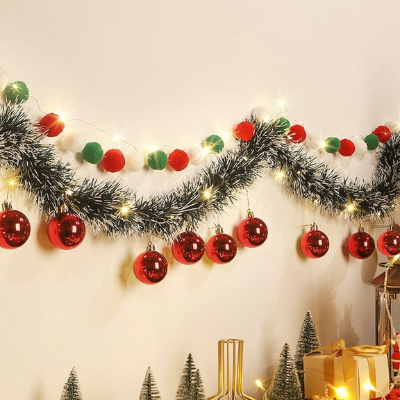 VibHome Outdoor Decorations Lights Christmas Decorations Simulated Rattan Ball Light String Hanging Flags Decorative Scene Layout Lights Window Festival Ambience