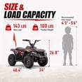 thumbnail image 4 of 36V Electric Four Wheeler,IVFJFV 500W Four Wheel with Disc Brake Off-Road Ride On Vehicle, Dual Speed Lock &Dual Speed 10mph Low /15mph High All Terrain Ride On Vehicle for Teen Riders,RED, 4 of 9