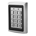 thumbnail image 2 of Lector de tarjetas RFID de metal superior de 125 KHz, teclado de control de acceso a puerta con contraseña y retroiluminación, 2 of 13