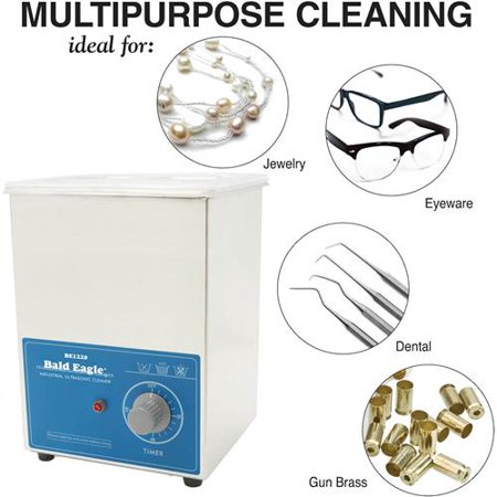 Ultrasonic Dental Cleaning - Bald Eagle V1620T Ultrasonic Cleaner, 2-Liter Multi-Purpose Cleaning for Dental and Precision Instruments, Jewelry, Auto Parts