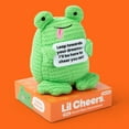 thumbnail image 4 of Lil Cheers Frog by Relatable, Uplifting Plush Toy with Positive Message, Cute Desk Decor, 4 of 9