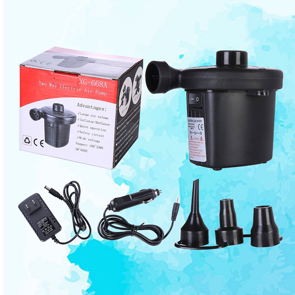 Swim Rings FCONEGY Electric Air Pump 120W Cordless Electric Pump Quick inflator-deflator with 4 nozzles for car Tires Basketball Swim Rings FCONEGY Electric Air Pump 120W Cordless Electric Pump Quick inflator-deflator with 4 nozzles for car Tires Basketball