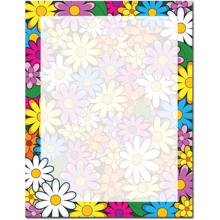 Lotsa Daisies Letterhead Laser & Inkjet Printer Paper, 100 pack