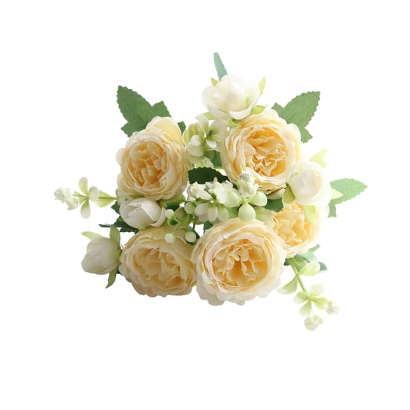 Partheme Peony Artificial Flowers Flowers Silk Peonies Bouquets for Wedding Party Table Centerpieces Floral Arrangement Home Kitchen Decor, Orange