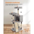 thumbnail image 5 of Árbol para gatos Feandrea MPCT141W01 gris claro 115 cm, 5 of 5