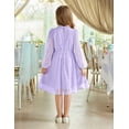 thumbnail image 5 of Arshiner Flypigs Tween Girls Long Sleeve Fall Dresses Swiss Dot Casual Party Dress, 5 of 6