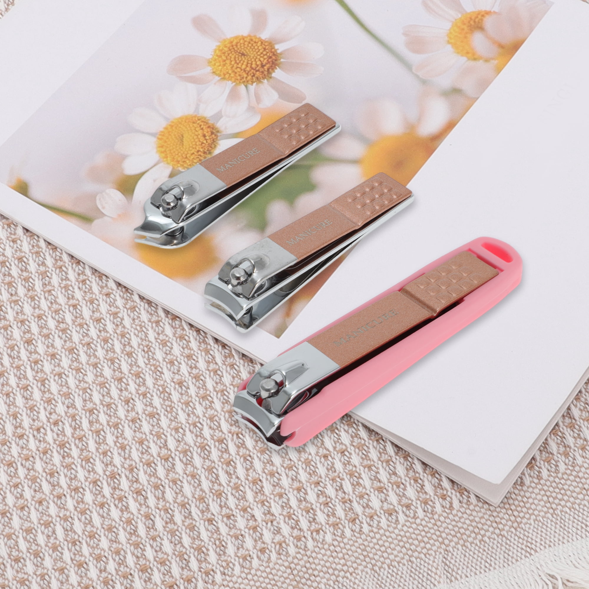 Unique Bargains 6pcs Portable Nail Clippers Set 3.54" Length Rose Gold Tone