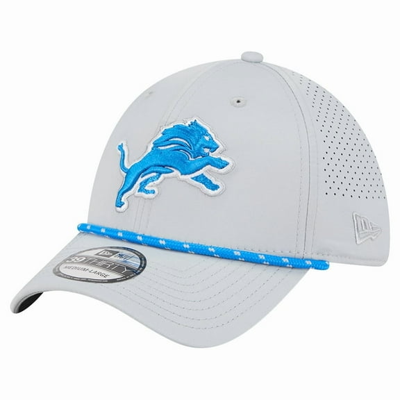 Men's New Era Blue Detroit Lions Perforated 39THIRTY Flex Hat
